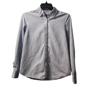 Vineyard Vines Button Down‎ Shirt Striped Long Sleeve Cotton Size 0